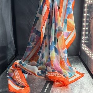 Karl Lagerfeld scarf new! Perfect for a bathing suit cover